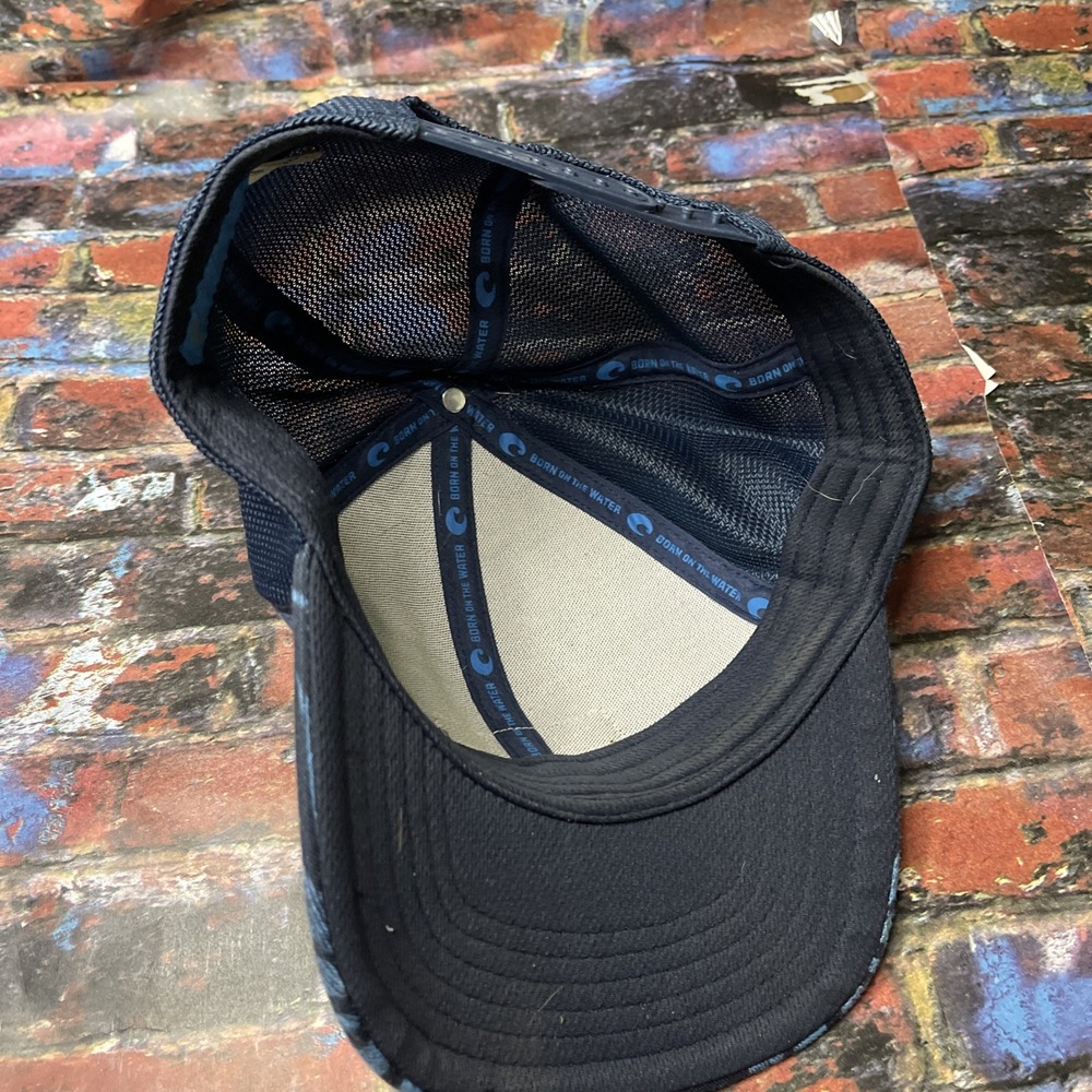 Costa Del Mar Mens Blue Palm Mesh Trucker Hat Snapback Fishing Cap One Size - Picture 2 of 2
